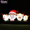 Customized 8mLx2.5mWx4.5mH (26x8.2x15ft) advertising inflatable cartoon deer with lights Christmas decoration air blown animal models for festival event
