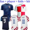 2024 2025 Croacia Modric Soccer Jerseys National Mandzukic Perisic Kalinic 2024ユーロカップクロアチアフットボールシャツKovacic Rakitic Kramaric Men Kidユニフォーム