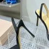 Mach Le Cadeau Bow Slingback Pumps Speed ​​Toe Stiletto Fersenkristall-Verzierung Seidenabend Abendschuhe 9,5 cm Frauen Luxusdesigner Größe 35-42 mit Box