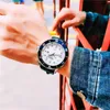 Amber Water Ghost Watch Mens Fashion الكورية الكوارتز التقويم