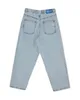 big Boy Jeans Y2K Pants Streetwear Hip Hop Gothic Carto Embroidery Retro Blue Baggy Jeans Punk Rock High Waist Wide Trouser h865#