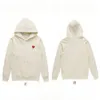 Men's Hoodie Sweatshirts Women Zipper loose coat Play Sweatshirt Commes Cardigan Des Small Red Heart jacket Garcons Standard and Fleece Casual Jumpers Cardigan Sun