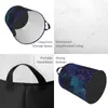 Laundry Bags Dirty Basket Watercolor Galaxy Night Sky With Stars Folding Clothing Storage Bucket Toy Home Waterproof Organizer