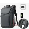 Mochila Moda Homens Viagem de Negócios Grande Capacidade Porta USB Bolsa Mulheres Laptop Impermeável