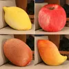 Bonecas de pelúcia 35-55cm frutas realistas brinquedo de pelúcia simulação maçã melancia mlemon lichia ango morango abacaxi durian travesseiro recheado t240325