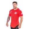 summer New breathable Leisure sports men Round collar t-shirt Tight Muscle cott bodybuilding tee shirts tops gyms M8yF#