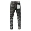 Paarse merkjeans American High Street witte verf Distressed