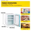 Refrigeradores Congeladores Mini refrigerador 10 litros Calentador portátil AC / DC Crema para el cuidado de la piel Aspecto elegante Refrigerante compacto Belleza liviana Q240326