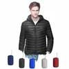 ueteey automne hiver doudoune hommes ultra léger coupe-vent imperméable anti-salissure anti-huile canard blanc portable manteau à capuche mâle v0lj #