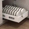 1 estante para platos debajo del fregadero, organizador de almacenamiento, gabinete extraíble, cajón, estante, accesorios de cocina para una limpieza eficiente y cómoda