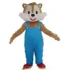 Maskottchenkostüme Neue blaue Hose Eichhörnchen Mascotte Kostüm Charakter Karneval Weihnachtsfeier Maskottchenkostüm