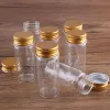 Bocaux 24 pièces 30 ml 30*70mm bouteilles en verre avec couvercles en aluminium doré bocaux en verre flacons en verre pour cadeau artisanal de mariage