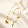 Women Necklaces Luxury Pendant Necklaces Designer Brand Letter Chain 18K Gold Plated Necklace for Wedding Jewelry Accessories