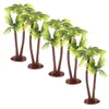 Décoration de gâteau d'arbre Miniature, 5 pièces, fleurs décoratives, réservoir de plantes, modèle hawaïen, décoration de fête d'été