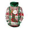 Komik Noel Hediyeleri 3D Erkekler İçin Baskılı Hoodies Fi Elk Sock Noel Baba Grafik Sweatshirt Sıradan Takip Üstler Q9E9#