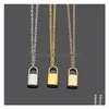 Hangertjeskettingen Klassiek merk V-ketting voor dames Mode Paar Charme Cadeau Hoge kwaliteit Titanium Staal 18K goud Designer Luxe Dhxwf