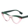 Occhiali da sole YOOSKE 2024 Comfort Butterfly Frame Blue Light Occhiali Retro Personalizzati Rosso Verde Linea Piatta