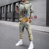 playing Card 3D Printed Men's Tracksuit Set Casual Hoodie And Pants 2pcs Sets Autumn Winter Fi Sweirt Oversized Pullover y4we#