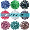 Stitch Huacan AB Square Round Drill Diamond Painting Embroidery Color Rhinestone Sale Mosaic Stones Resin Electroplating Gift Making