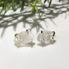 Boucles d’oreilles Stud Boucle d’oreille en cristal brut Gemstone Rough Jewelry Boho Gemstones Cadeau pour elle