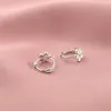 Stud Earrings Wedding Trendy Style Handmade 925 Sterling Silver Birthday Present Romantic Floral Design Korean