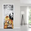 Stickers Manga Demon Slayer Door Sticker Decoration Wall Door Wallpaper Art Wall Decals PVC Duer Stickers Anime Poster Fridge Decor Gift