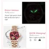 POEDAGAR Femmes Montres Mode Or Rose En Acier Inoxydable Tache Dames Montre Étanche Quarzt Montre-Bracelet Romantique Petite Amie Cadeau 240311