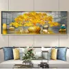 Stitch Modern Elk Fortune Tree Golden Paysage DIY PEINTURE DIAMOND KITS CROSS