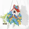 Stitch diy diamantmålning kransfåglar och blommor specialformade borr diamant broderi mosaik konst hantverk hemvägg dörrdekor