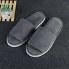 Chinelos macios para homens mulheres piso interno sapatos planos outono inverno quente casa algodão pelúcia quarto slides atacado