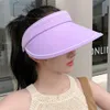 Crème solaire pour femmes, couvre-visage, sports de plein air, version coréenne vide, lettre de mode d’été, chapeau à gros bord, tendance du chapeau de soleil pour femmes