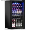 Réfrigérateurs Congélateurs Refroidisseur de réfrigérant pour boissons - Mini-congélateur de 120 canettes avec porte en verre, étagères réglables et affichage numérique de la température Q240326