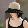 Breda randen hattar o kvinnors vår med hög värde utomhus andningsbar solhatt för solskyddsmedel fällbar sommarrese strandstrand