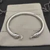 Luxury Bracelet Cable Bracelets DY Pulsera Designer Jewelry Women Men Silver Gold Pearl Head X Shaped Cuff Bracelet David Y Jewelrys Christmas Gift 5mm 119