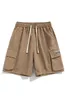 Calções casuais masculinos tamanho grande com cordão shorts de carga y2k esportes caminhadas calças de golfe roupas masculinas ginásio japonês pesca joelho calças d72b #