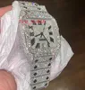 Montre de luxe en diamant moissanite glacée pour hommes, montre de créateur pour hommes, montre de haute qualité, mouvement automatique, montres Orologio.Montre de luxe i19