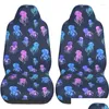 Car Seat Covers Ers Er Blue Pink Jellyfishes S Vehicle Front Fit Protector 2 Pcs Drop Delivery Automobiles Motorcycles Interior Access Ot7Tv