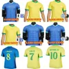 S-XXL BRAZILS 24/25 футбольные майки PAQUETA RAPHINHA майки MARQUINHOS VINI JR brasil RICHARLISON MEN версия игрока НЕЙМАР ПЕЛЕ Camiseta