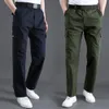 Pantaloni cargo da uomo Primavera Estate Cott Abbigliamento da lavoro Nuovi pantaloni elastici da arrampicata casual Jogger Autunno L52S #