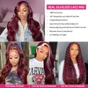 Jewhaut Wear and Go Glueless Plucked Pre Cutの初心者99J Bury Front Upgraded No Glue 5x5 HD Body Wave Lace Wigs Human Hair for Women 24インチ