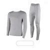 Homens Tracksuits 2024 Inverno Térmico Aquecido Roupa Interior para Homens Longo Invisível Silky Soft Underpant Set Terno Quente Masculino Thermo Roupas Top