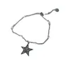 Miaos new necklace womens bracelet set diamond pearl sweet temperament ins wind Pentagon star shaped clavicle chain