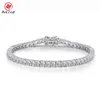 Pulseira Redleaf Stock, Micro Sterling Sier Top Quality 5mm Feminino VVS Moissanite Corrente de Tênis