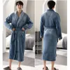autumn Winter Flannel Thicken Warm Lg Shower Robe for Men Loose Soft Men's Terry Bath Robe Luxury Embroidery Men's Bathrobe 12OR#