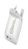 Chargeur rapide QC 30 PD 18W pour Port USB type-c, prise EU US UK AU, adaptateur de charge rapide, chargeur mural pour tablettes 5094141