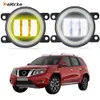 EEMRKE Ensemble de phares antibrouillard LED 30 W/40 W pour Nissan Terrano D10 2013 2014 2015 2016 2017 2018 2019 2020 avec lentille transparente Angel Eyes DRL Feu de circulation diurne 12 V