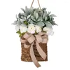 Fleurs décoratives porte cintre panier couronne Boho printemps signe de bienvenue décor avant maison porche mur accrocher ornement pour murs de fenêtres