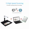Pads H1000 Portable High Speed ​​Scanner 10.0MP HD A3 A4 BOK PDF Dokumentkamera Capture Visualizer 1s Fast Conversion Autofocus