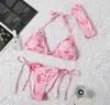 Summer Bikini Push Up Bathing Micro Swimsuit 3 Piece Pink Sportswear Bra Tight Dress Bandage Triangle Nylon Teen Beachwear Rompers9932488