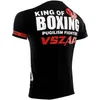 VSZAP Boxing King MMA Grand T-shirt serré Été Sanda Judo Fitn Entraînement de course T-shirt à manches courtes 3D Fitn Top S-4XL L2ZL #